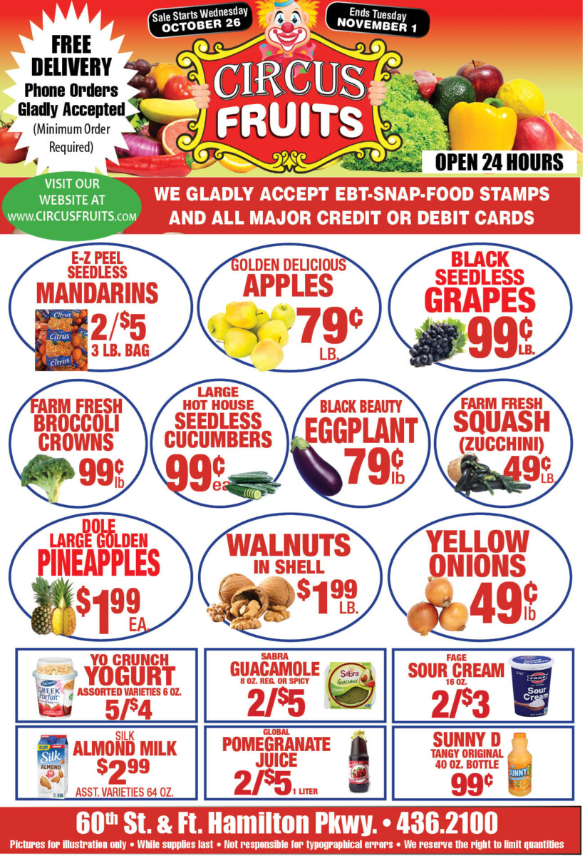Circus Fruits Weekly