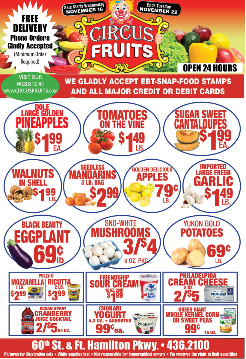 Circus Fruits Weekly