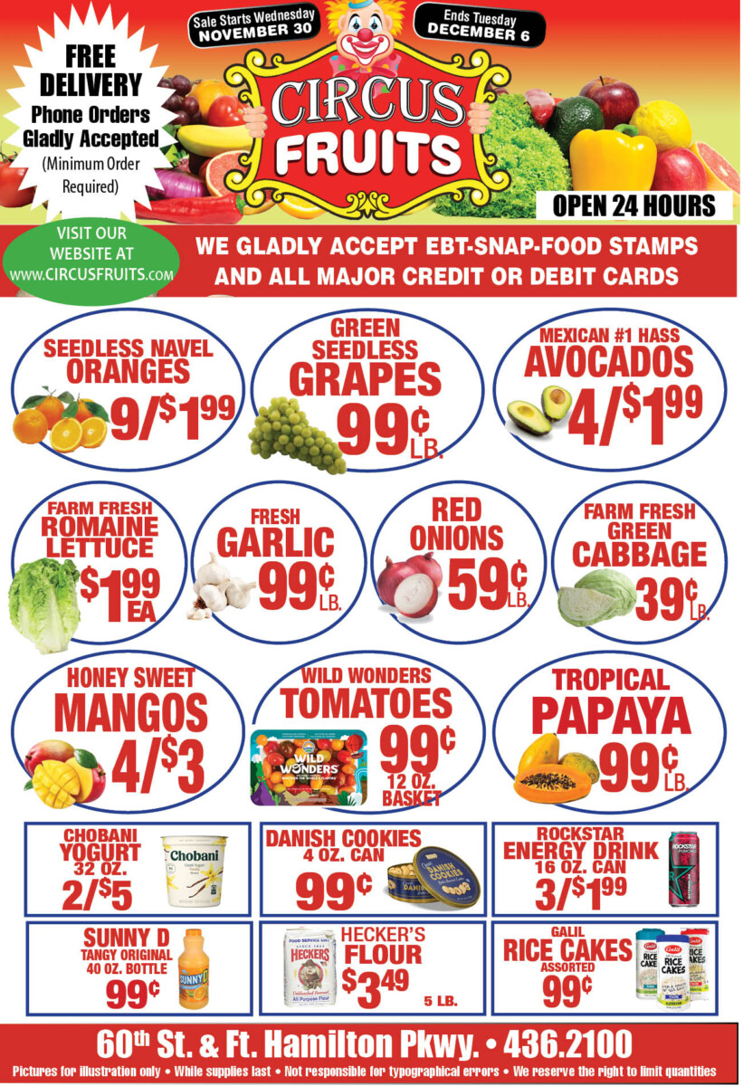 Circus Fruits Weekly