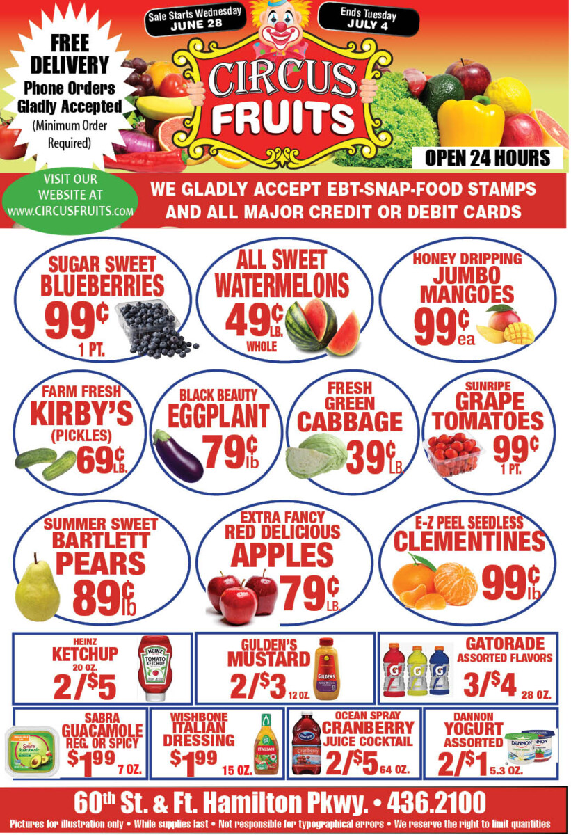 Circus Fruits Weekly