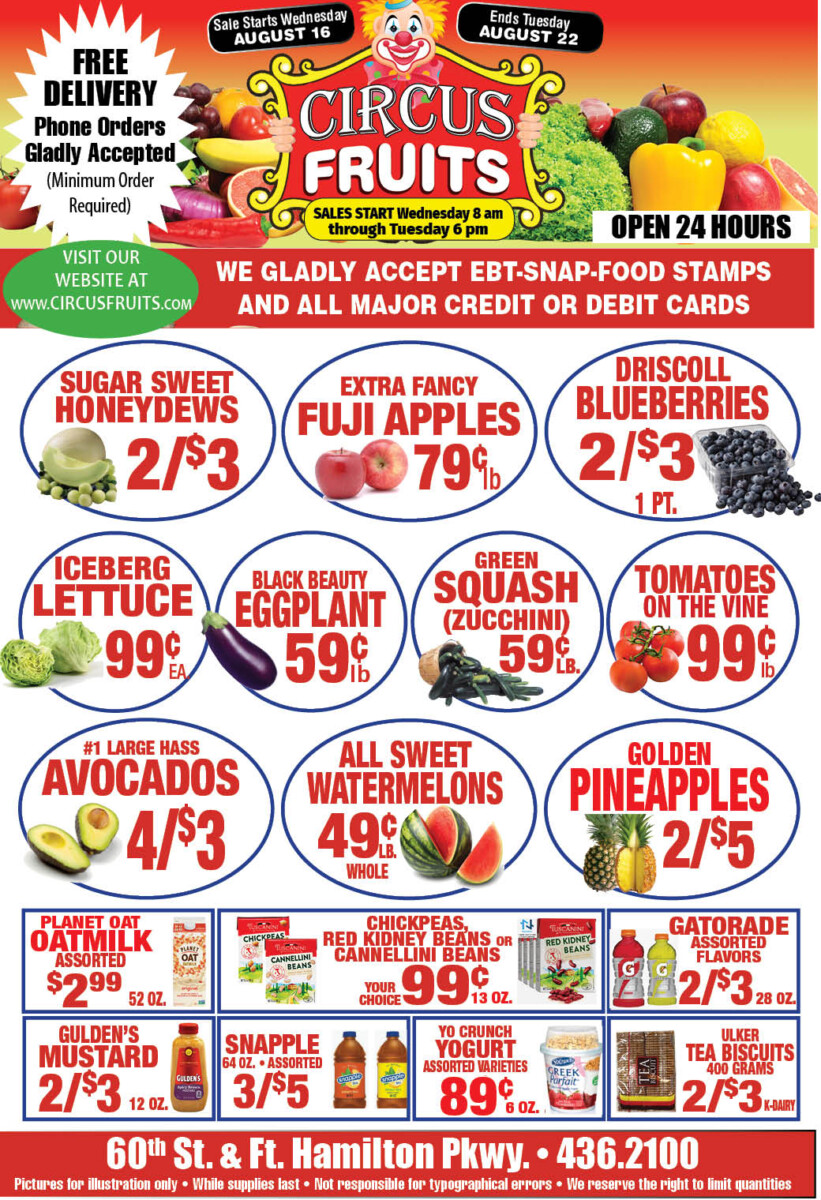 Circus Fruits Weekly