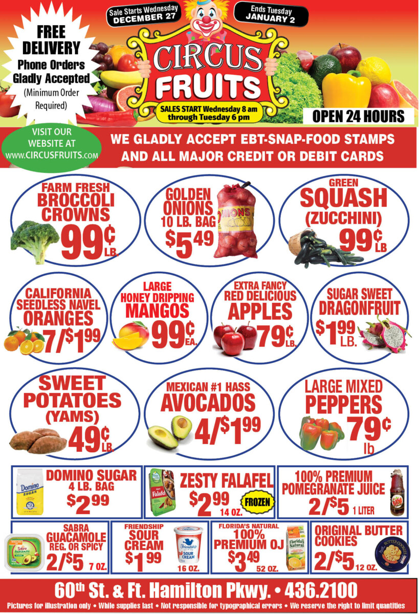 Circus Fruits Weekly