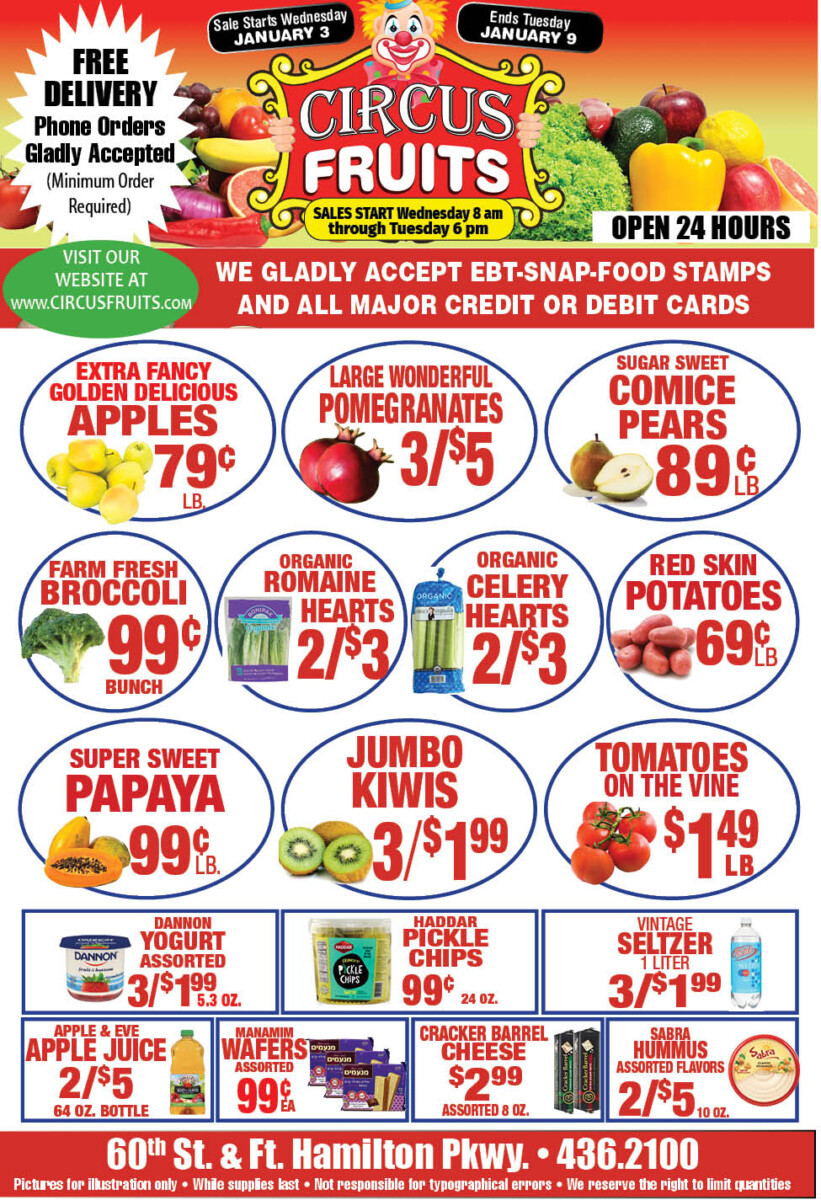 Circus Fruits Weekly