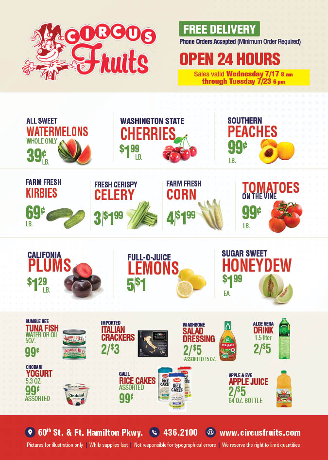 Circus Fruits Weekly