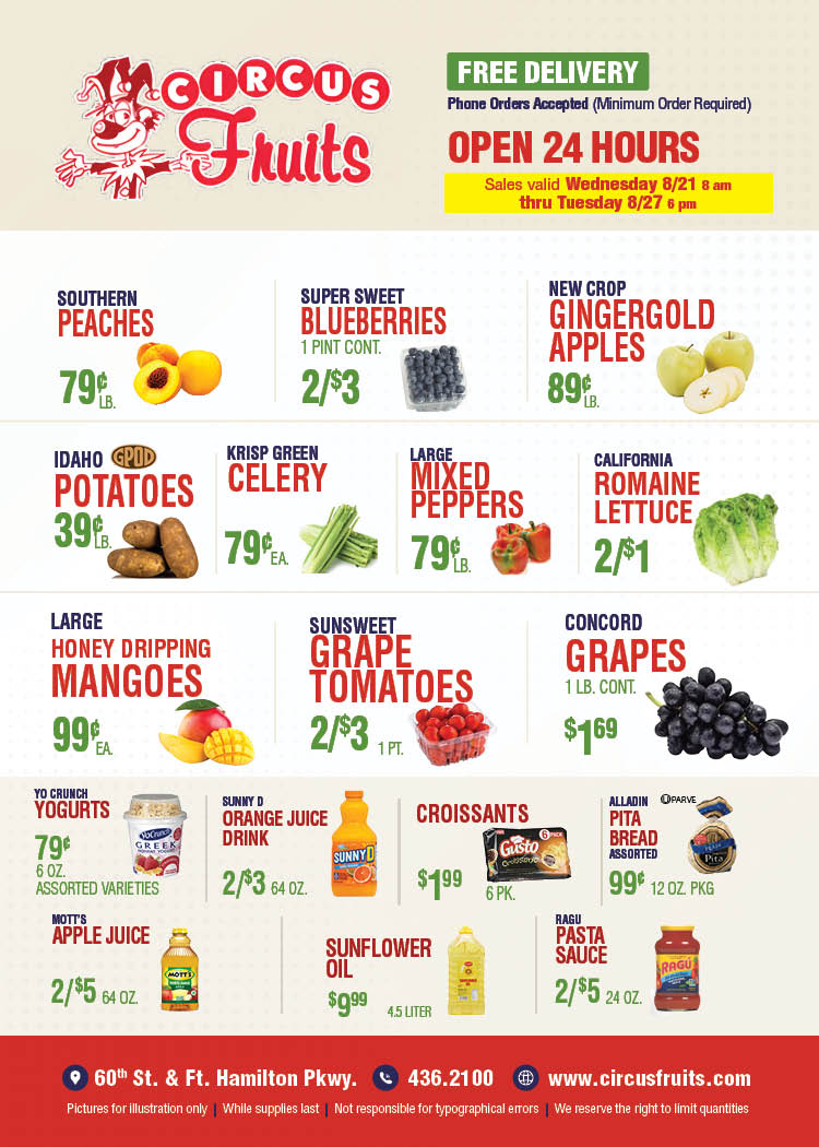 Circus Fruits Weekly