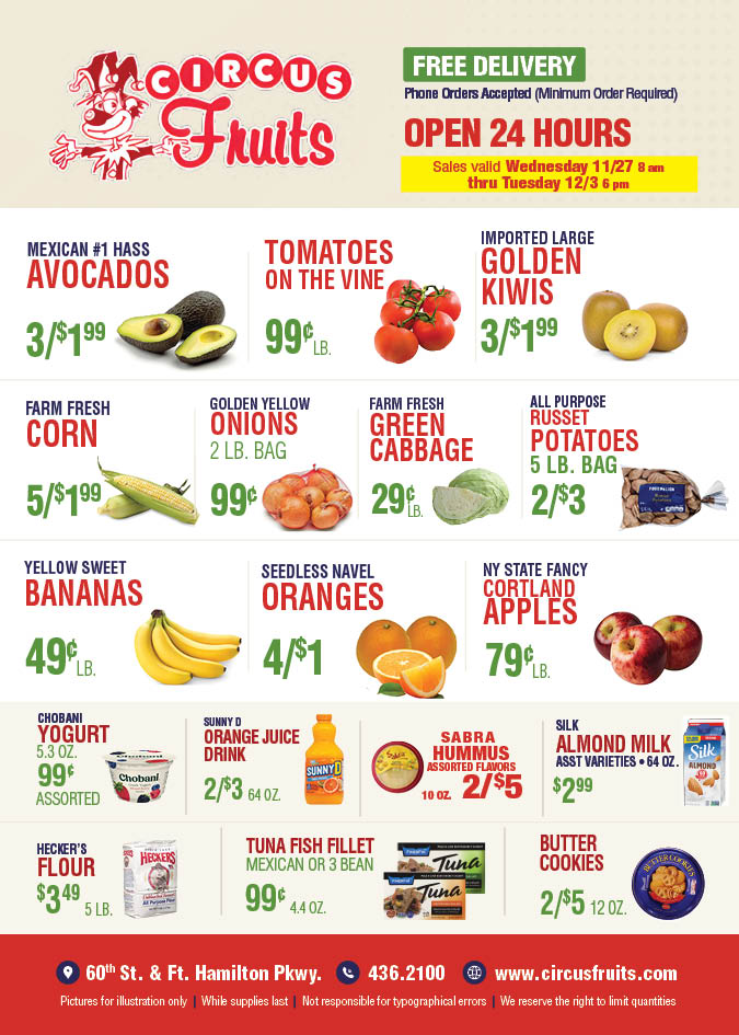 Circus Fruits Weekly