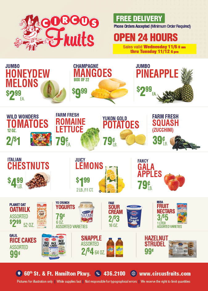 Circus Fruits Weekly
