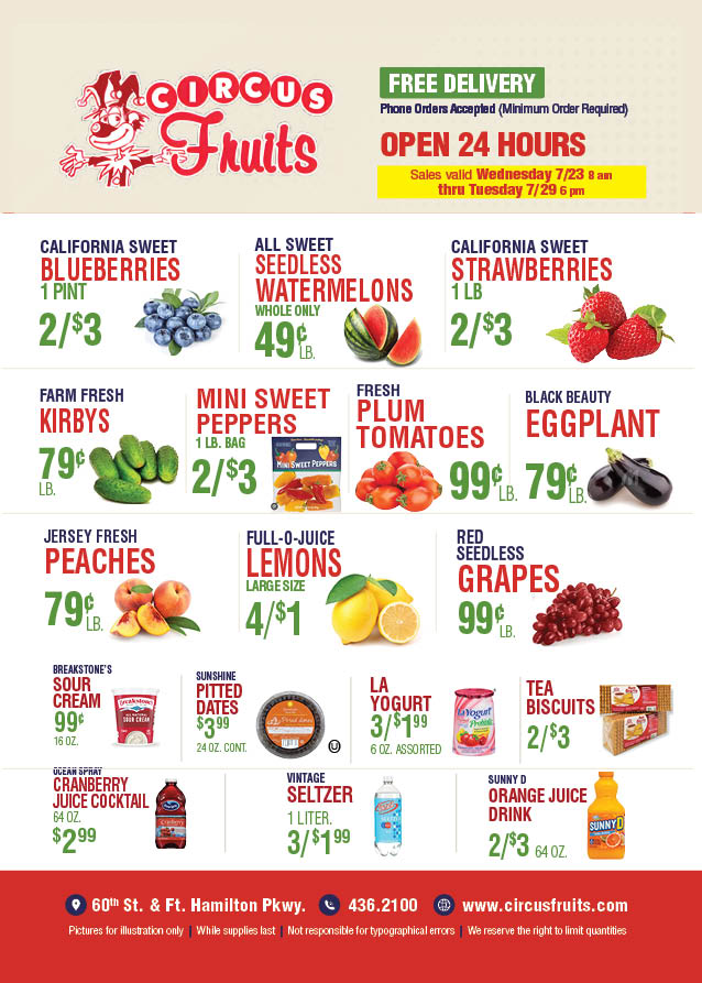 Circus Fruits Weekly