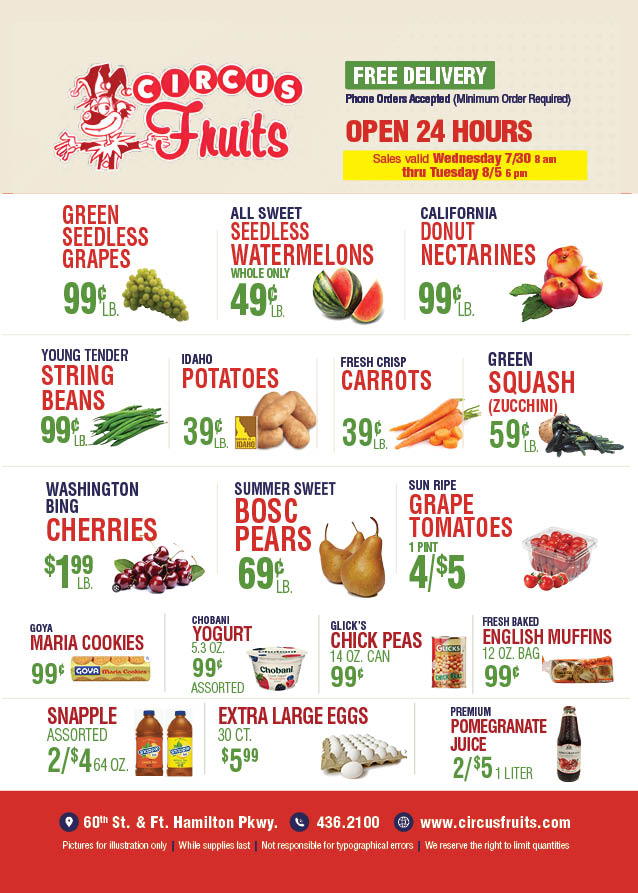 Circus Fruits Weekly