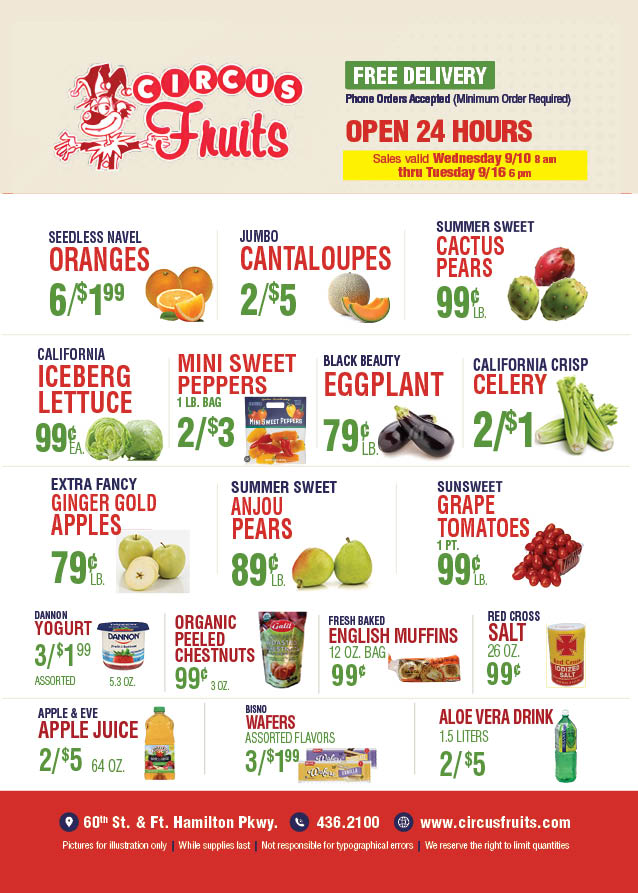 Circus Fruits Weekly