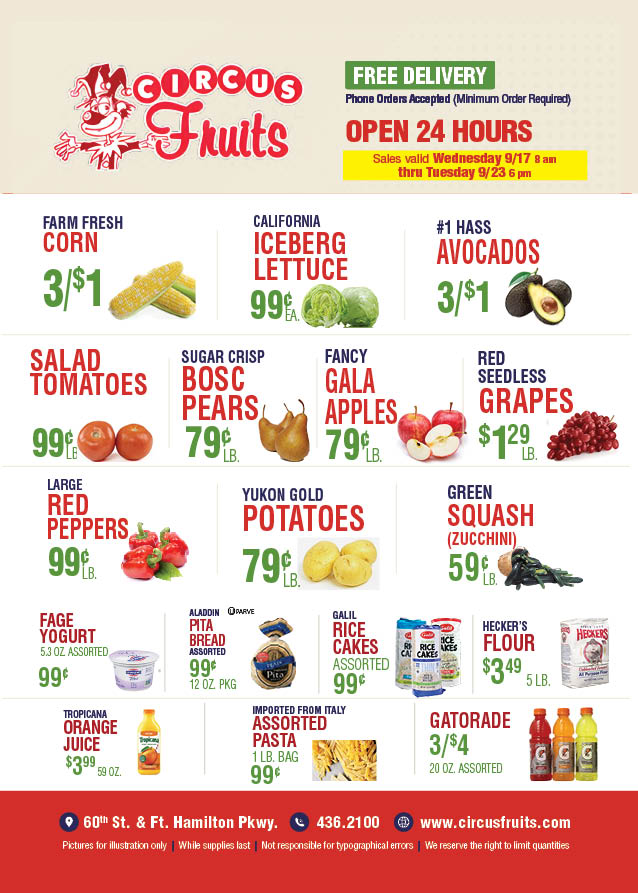 Circus Fruits Weekly
