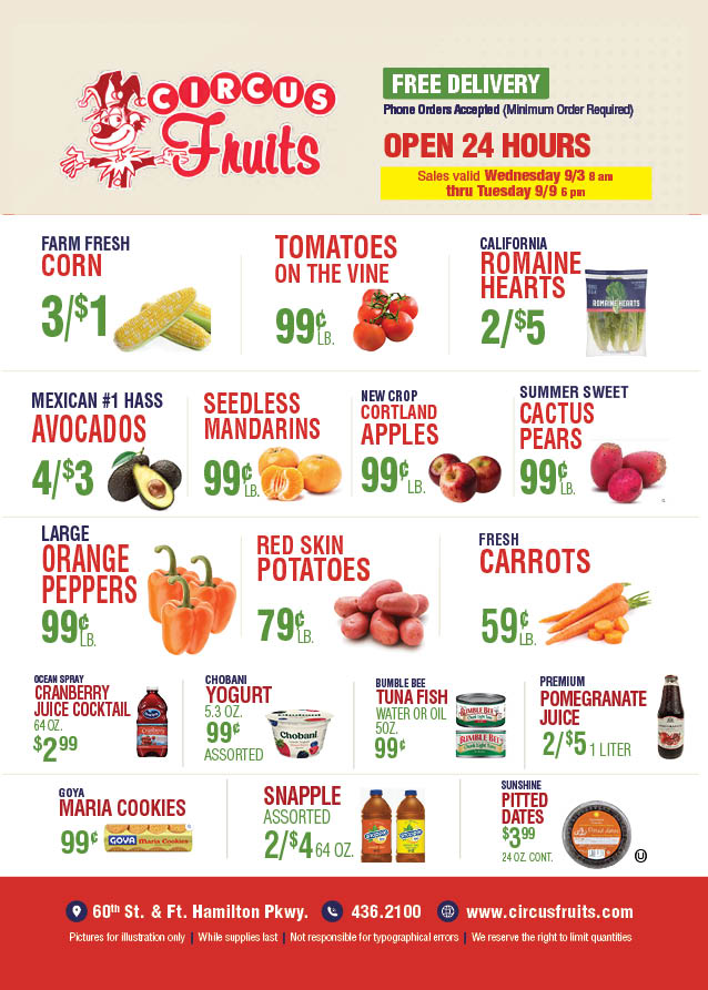Circus Fruits Weekly