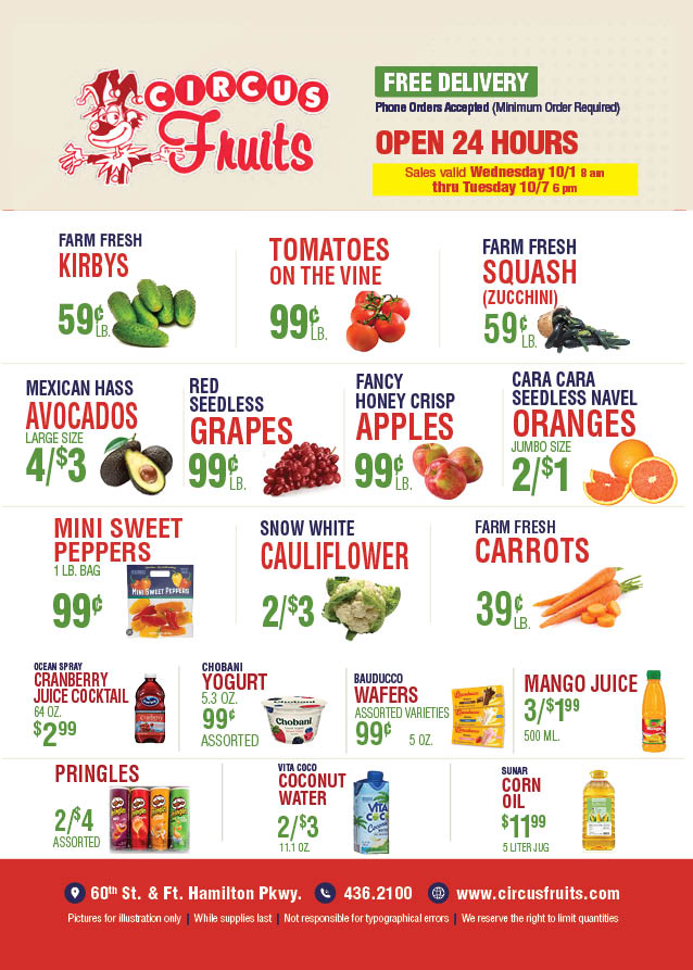 Circus Fruits Weekly