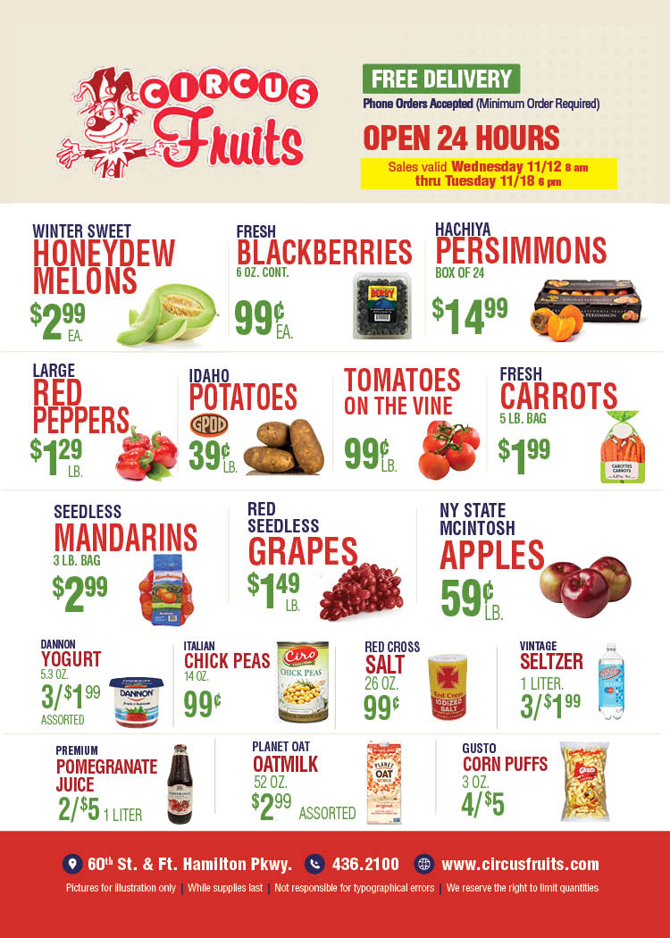 Circus Fruits Weekly