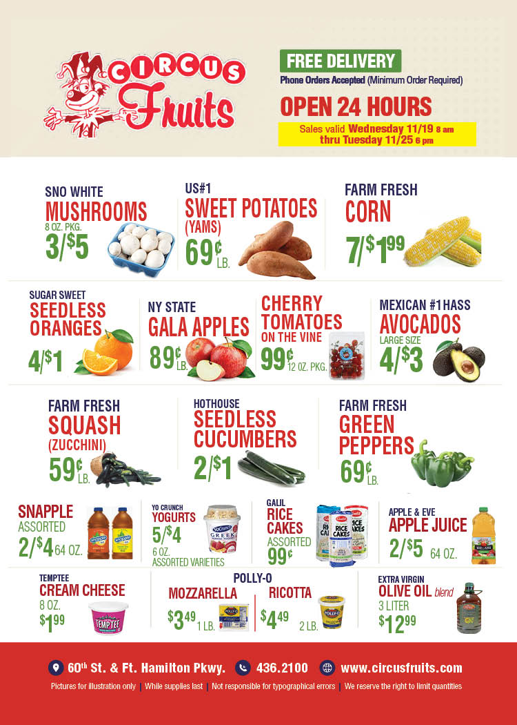 Circus Fruits Weekly