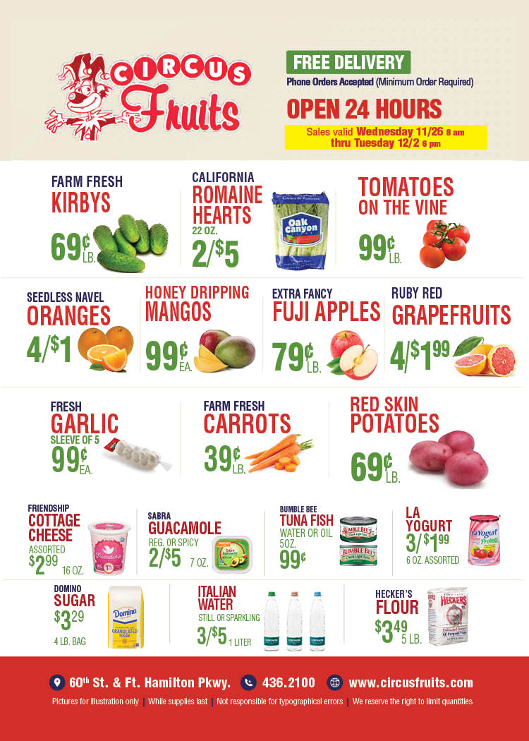 Circus Fruits Weekly