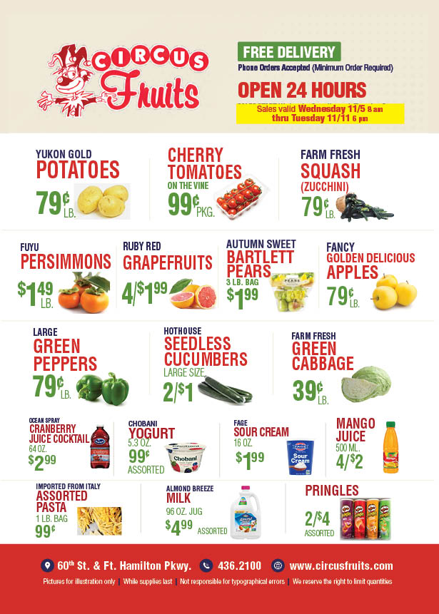 Circus Fruits Weekly