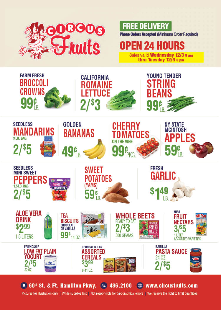 Circus Fruits Weekly