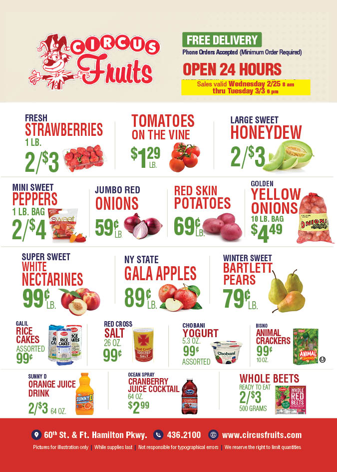 Circus Fruits Weekly