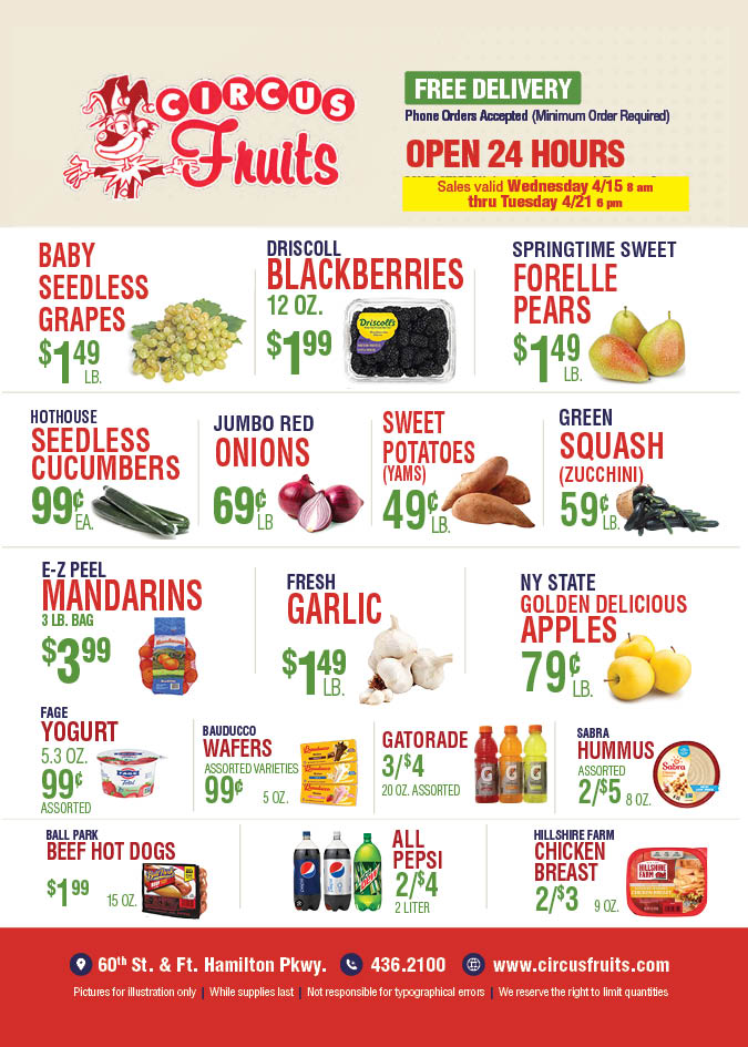 Circus Fruits Weekly