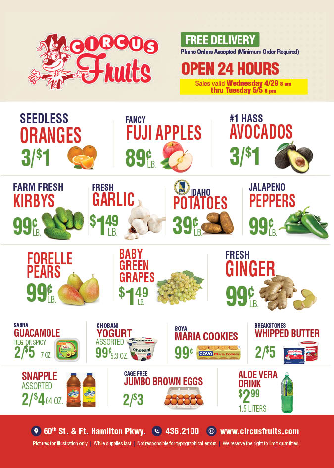 Circus Fruits Weekly