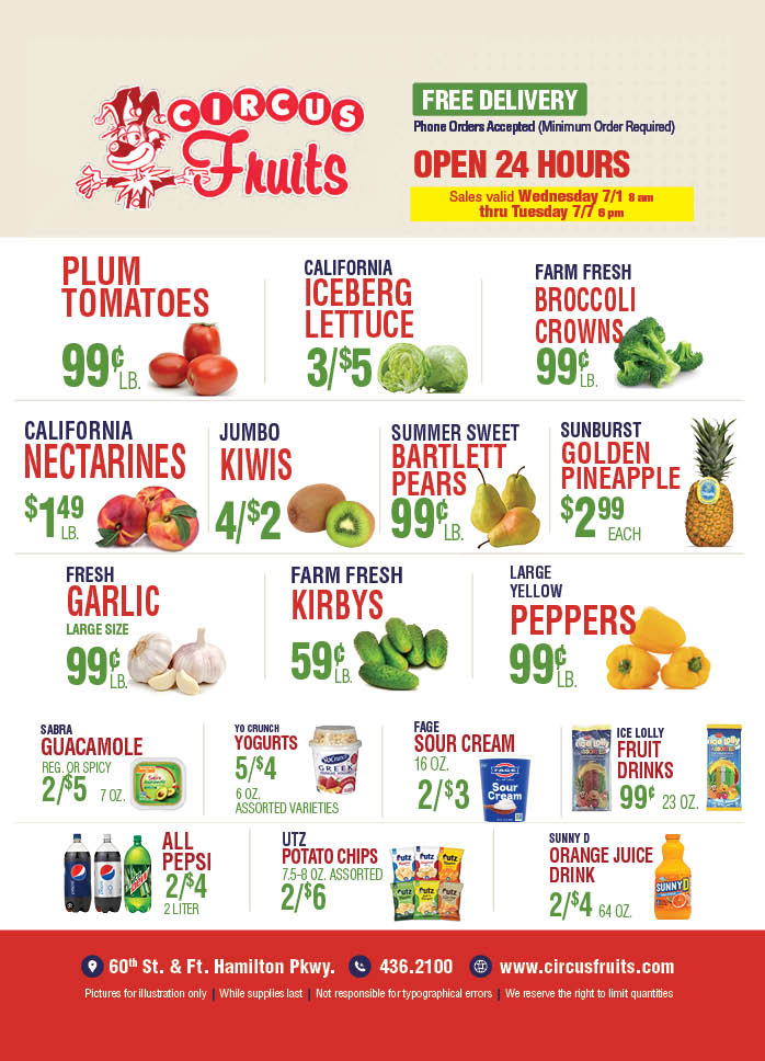 Circus Fruits Weekly