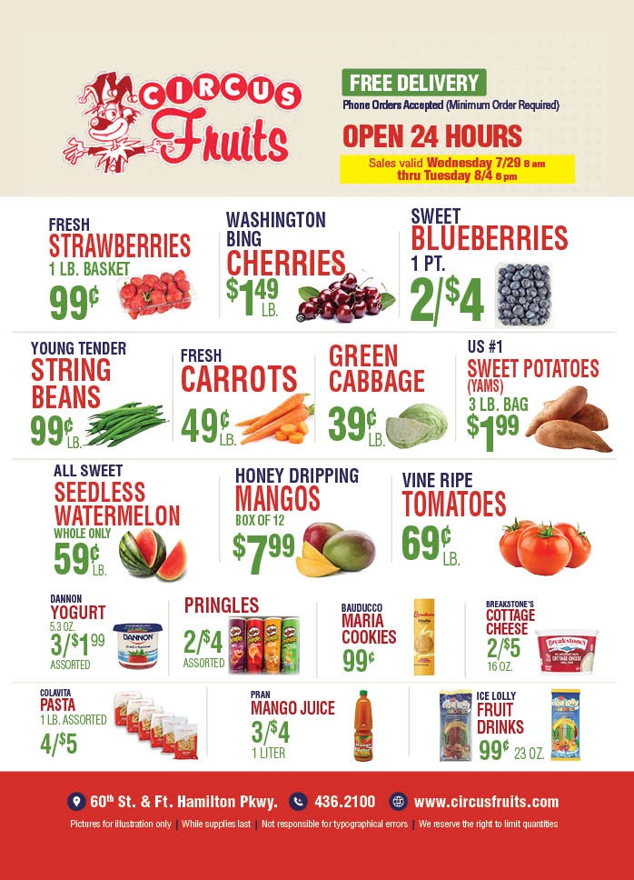 Circus Fruits Weekly